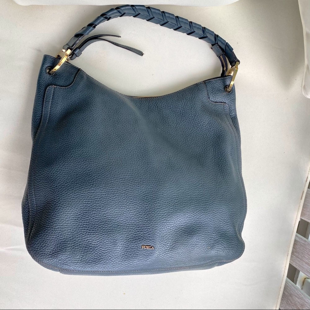 Furla Ardesia Rialto Hobo Bag EUC - Picture 7 of 16